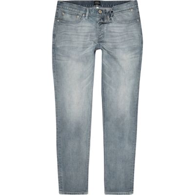 Chalky blue Sid skinny jeans